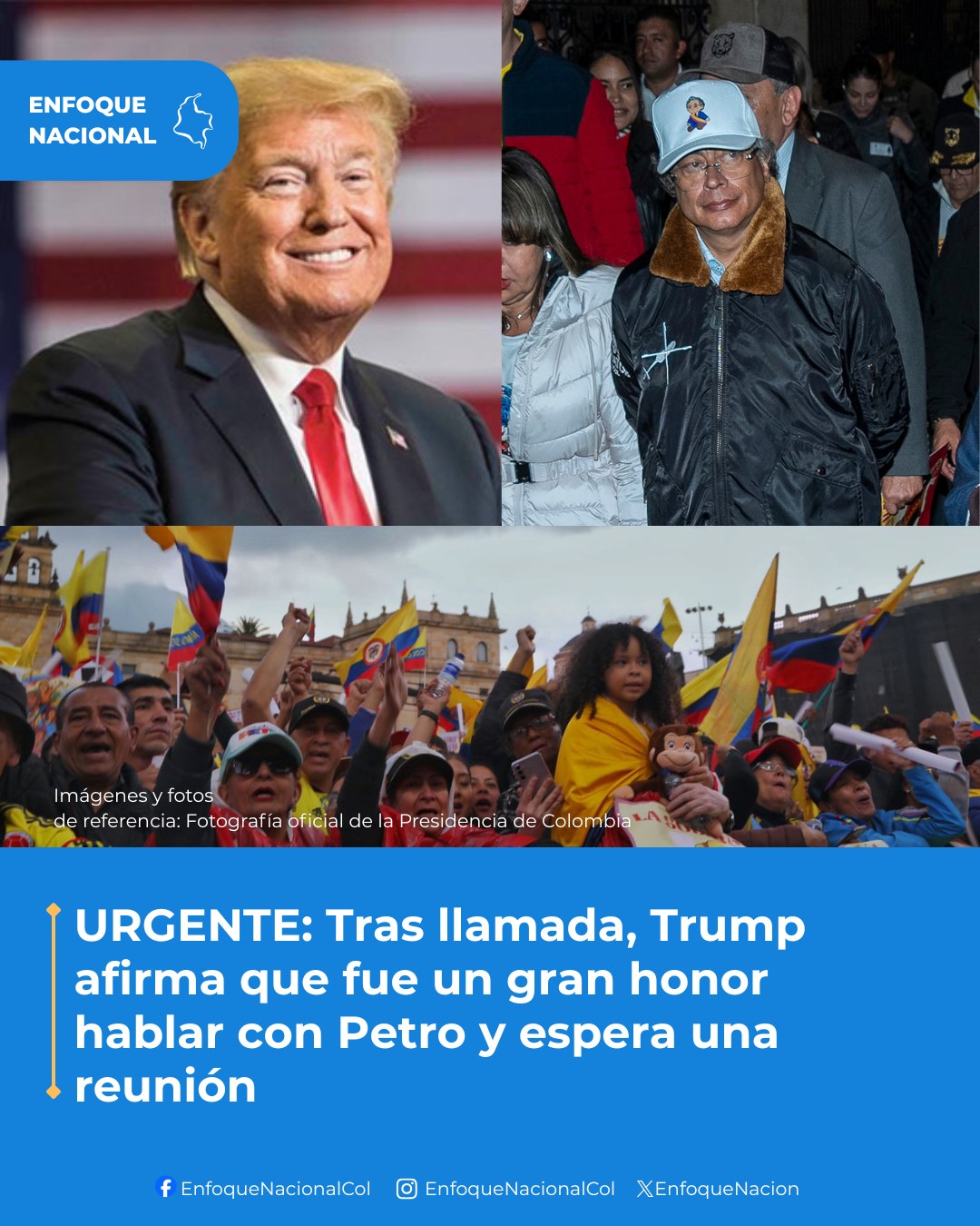 Enfoque - Trump afirma que fue un gran honor hablar con Petro y espera ...