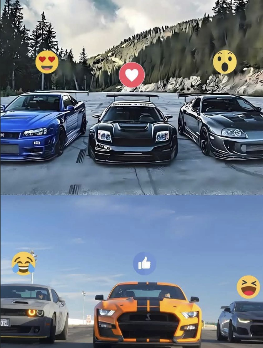 American Muscle Cars vs Japanese Cars Performance Comparison