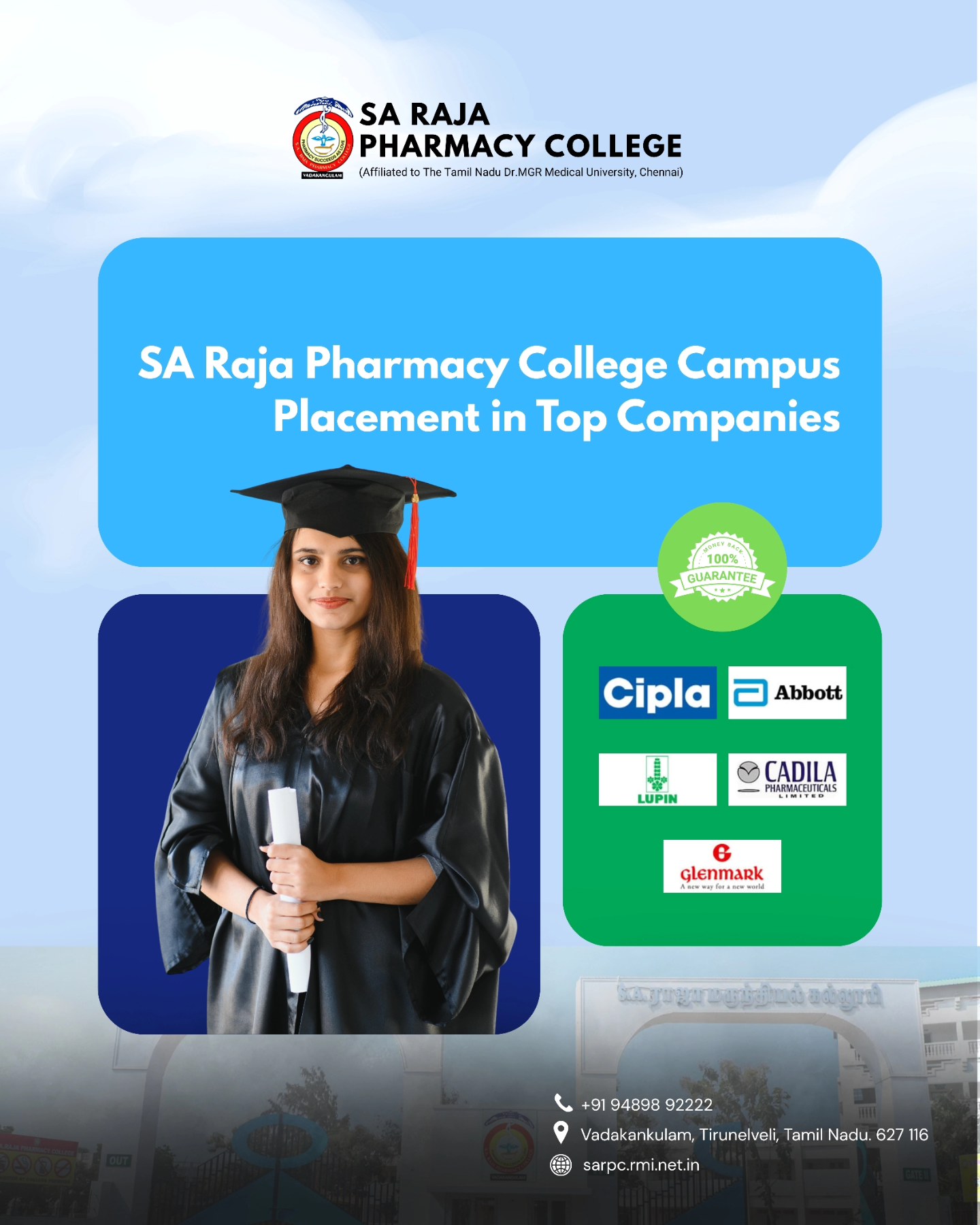 S A Raja Pharmacy College | Tirunelveli