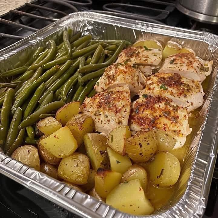 canned green beans italian dressing Easy and healthy weeknight dinner— featuring beans! Recipe in comments below. #homecooking #weeknightmeals Essential Layers