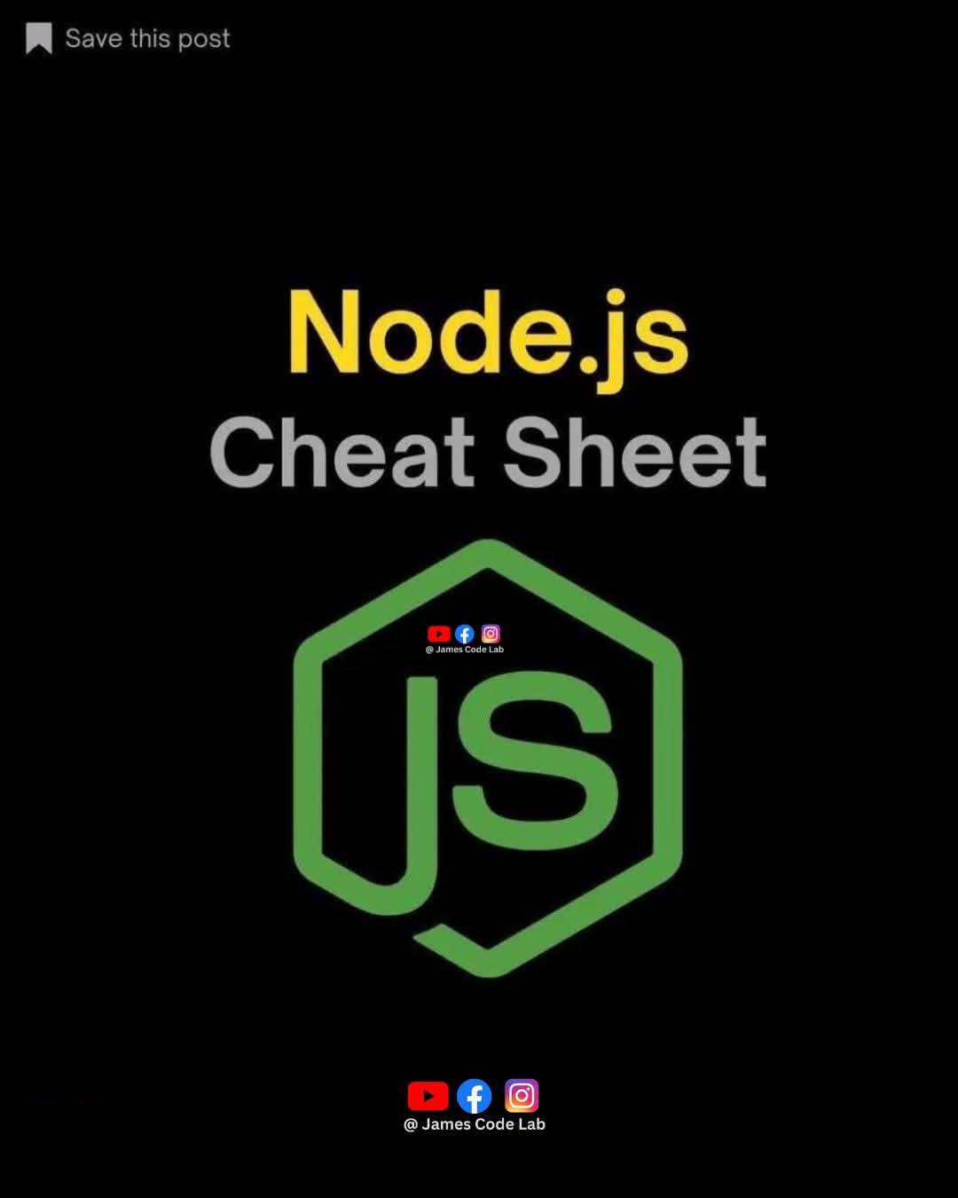 HTML, CSS, JAVASCRIPT 📚📱💻 | Node JS Cheatsheet | Facebook
