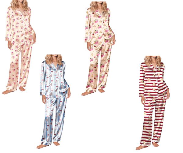 Women's Satin Pajamas Set $8.59 Shipped! (Reg. Pr!ce $16.99) H🔥T