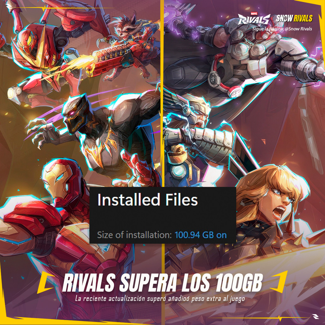 Marvel Rivals Latinoamerica | Marvel Rivals ya pesa más de 100Gb | Facebook