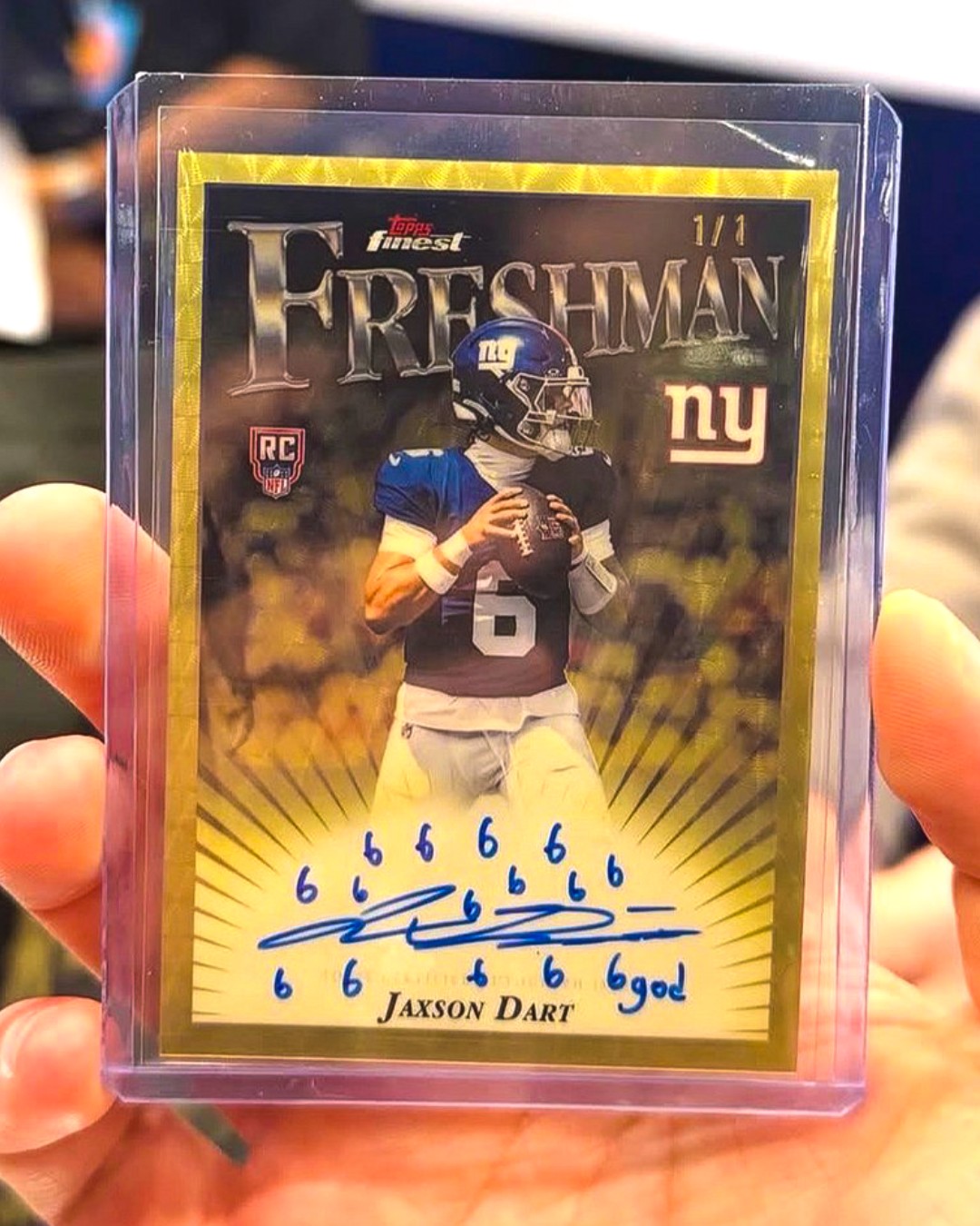 rare football trading cards Topps Chrome NFL Value Box (2026)  Legacy Comics LLC Look For Electro Lights Case Hits Jaxson Dart wrote all over