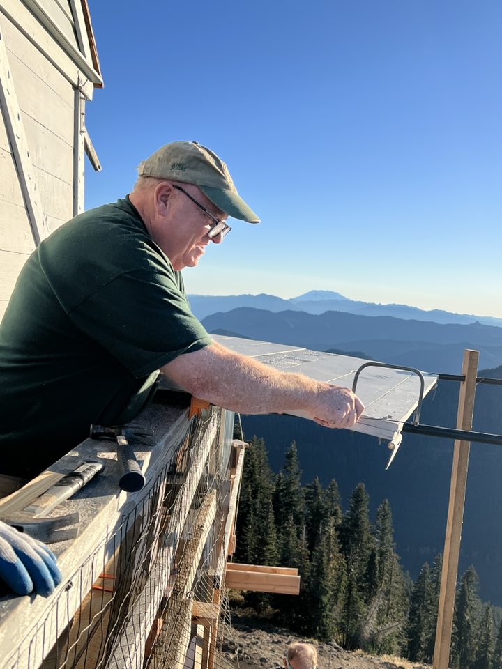 High - Don Allen delicately using a small hand saw to ensure the ...