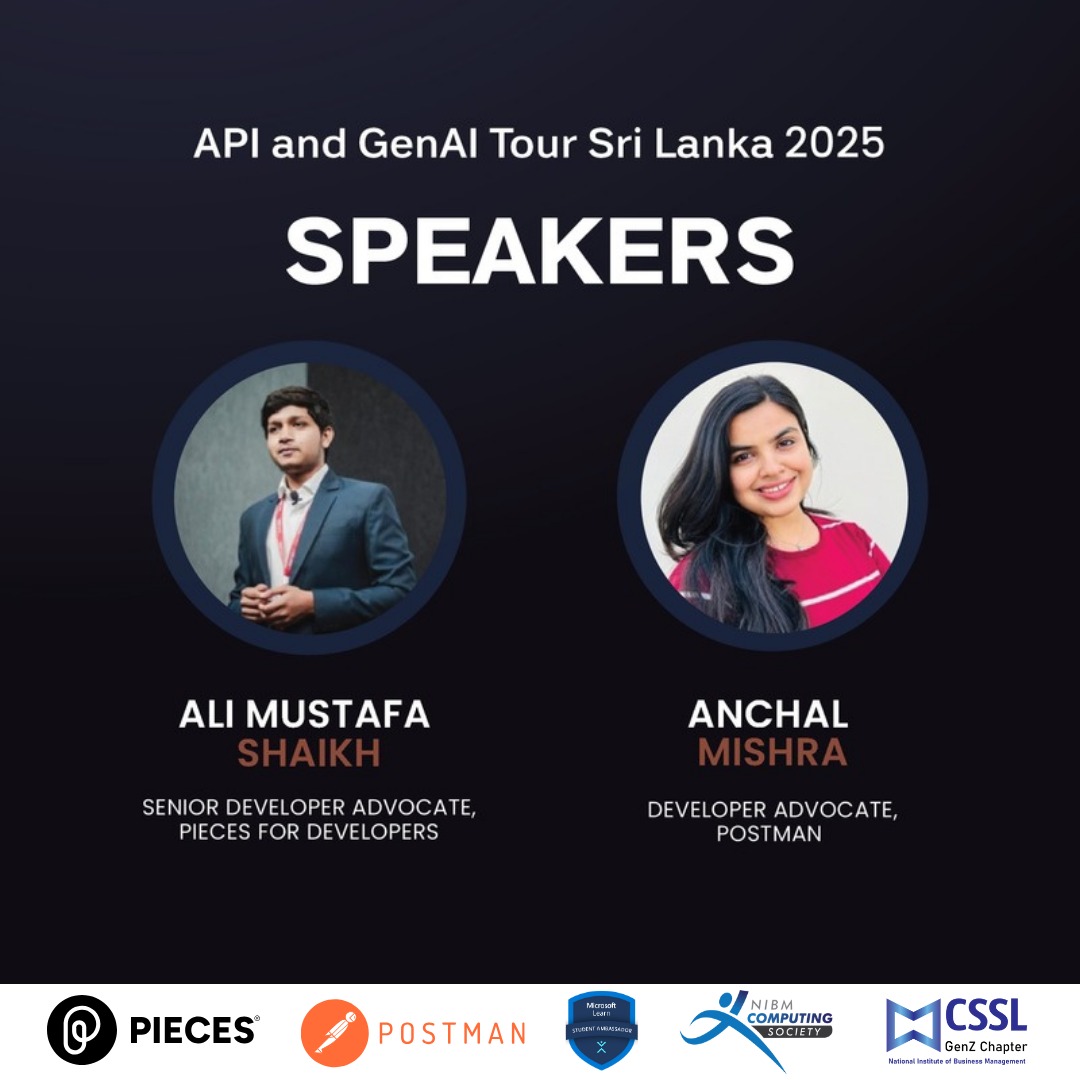 CSSL - Meet the incredible speakers for API and GenAI Tour Sri Lanka ...
