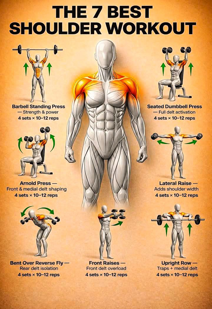 Bodybuilding | The 7 best shoulder workout follow me 👉 𝒮𝒶𝓃𝒶𝓊𝓁𝓁𝒶𝒽 𝓀𝒽𝒶𝓃 🏋 ...