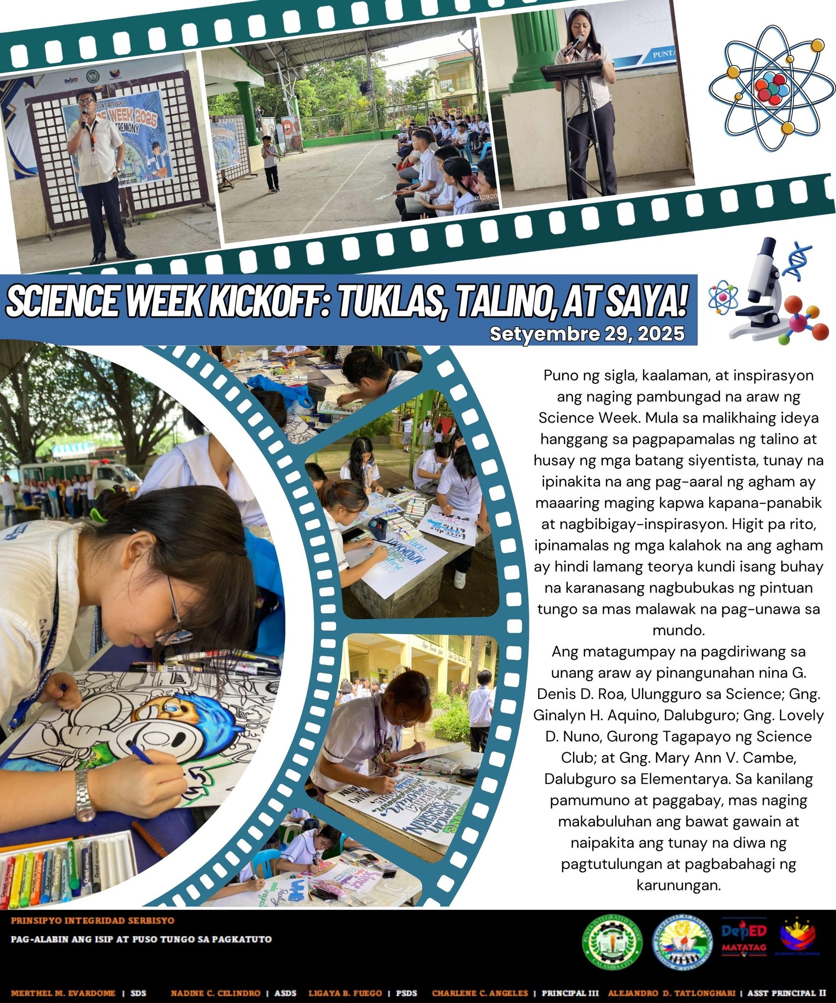 DepEd - Science Week Kickoff: Tuklas, Talino, at Saya! Puno ng sigla ...
