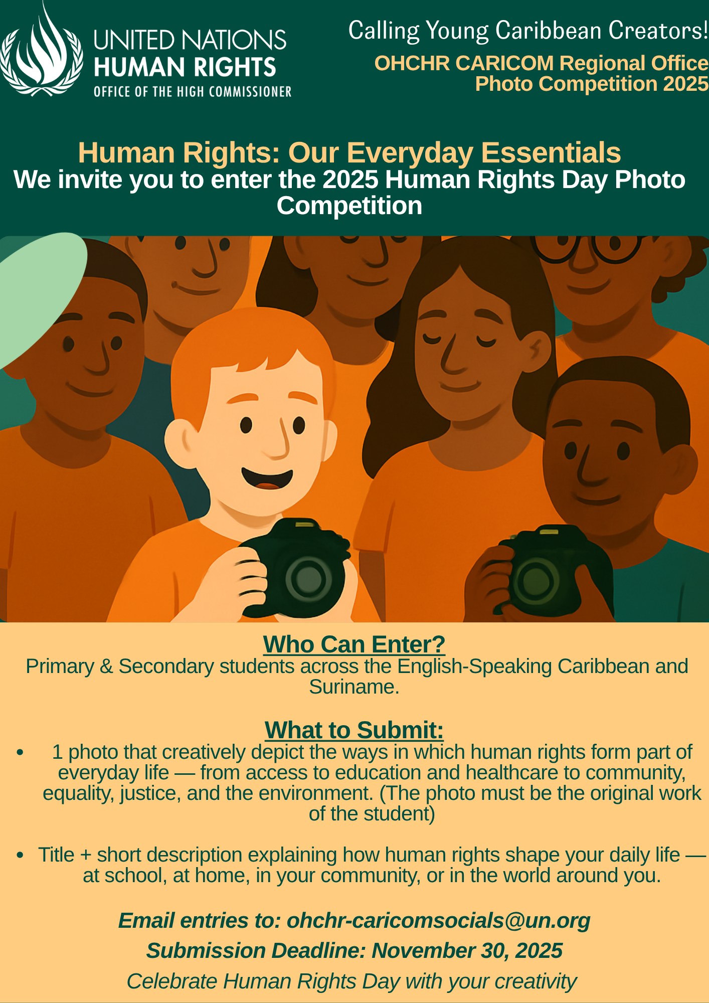 UN - Now Open! Caribbean Youth Photo Competition 2025 What is essential ...