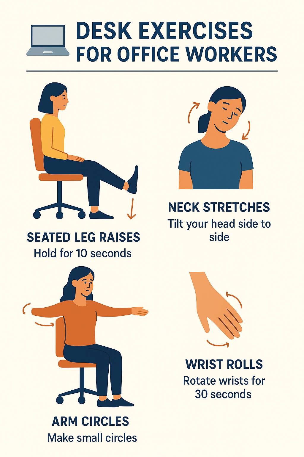 Exercises For Office Workers INFOGRAPHIC: 5 Stress Busting Yoga