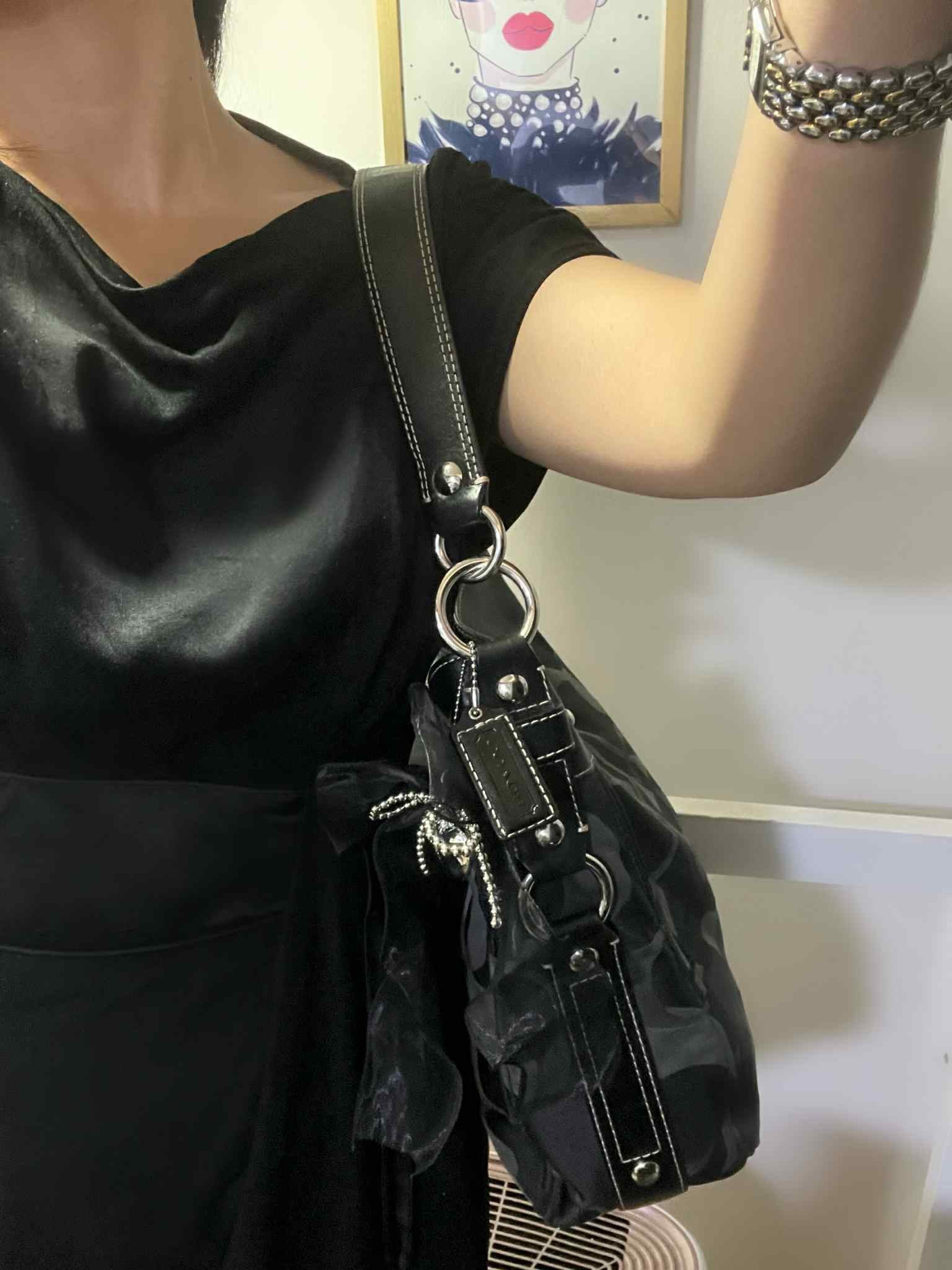 Vintage Coach Zoe - Coach Zoe Convertible Hobo Bag Black y2k
