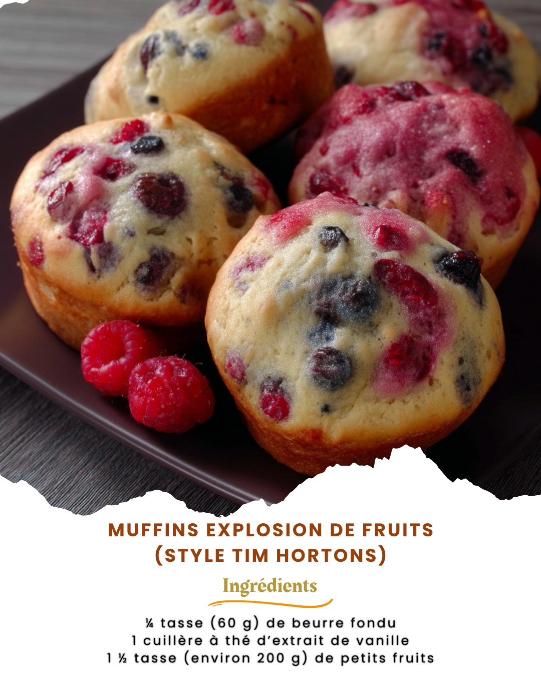 Muffins explosion de fruits... - Recettes de grand-mère | Facebook