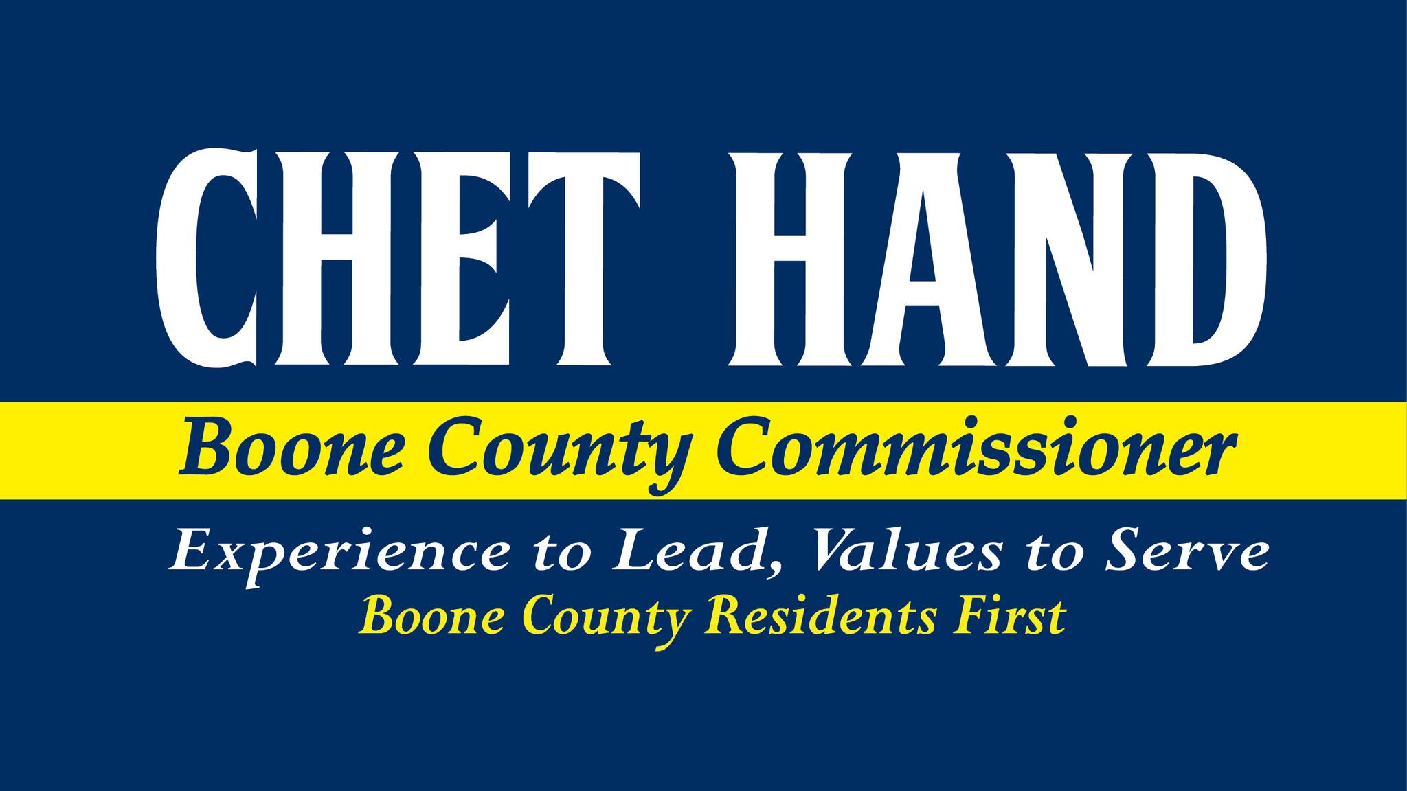 Chet Hand, Boone County Commissioner