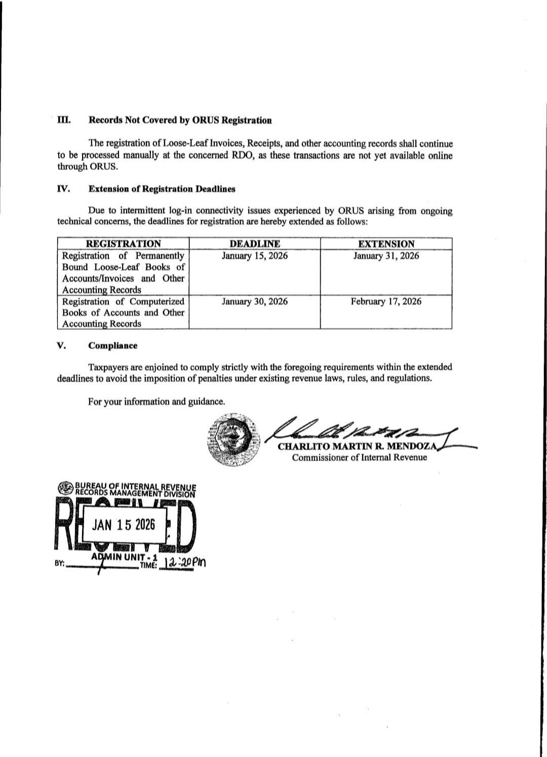 BIR RDO 54A - Trece Martires City, Cavite | Trece Martires