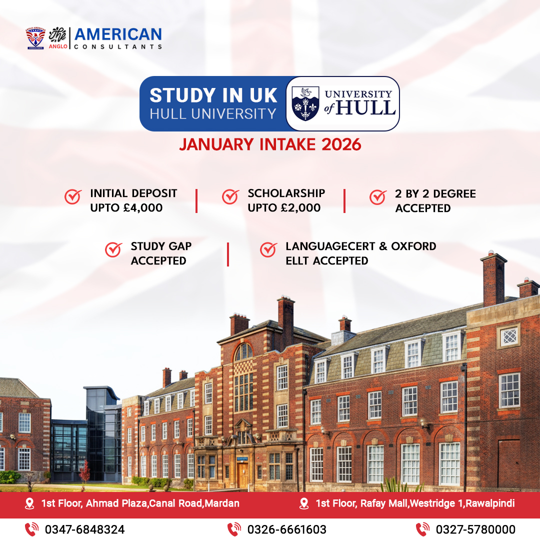 Anglo - Study in the UK – University of Hull | January Intake 2026 Open ...