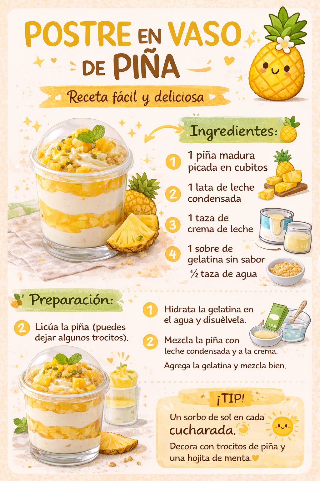 zugarrepostera - 🍍 Piña “Un sorbo de sol en cada... | Facebook