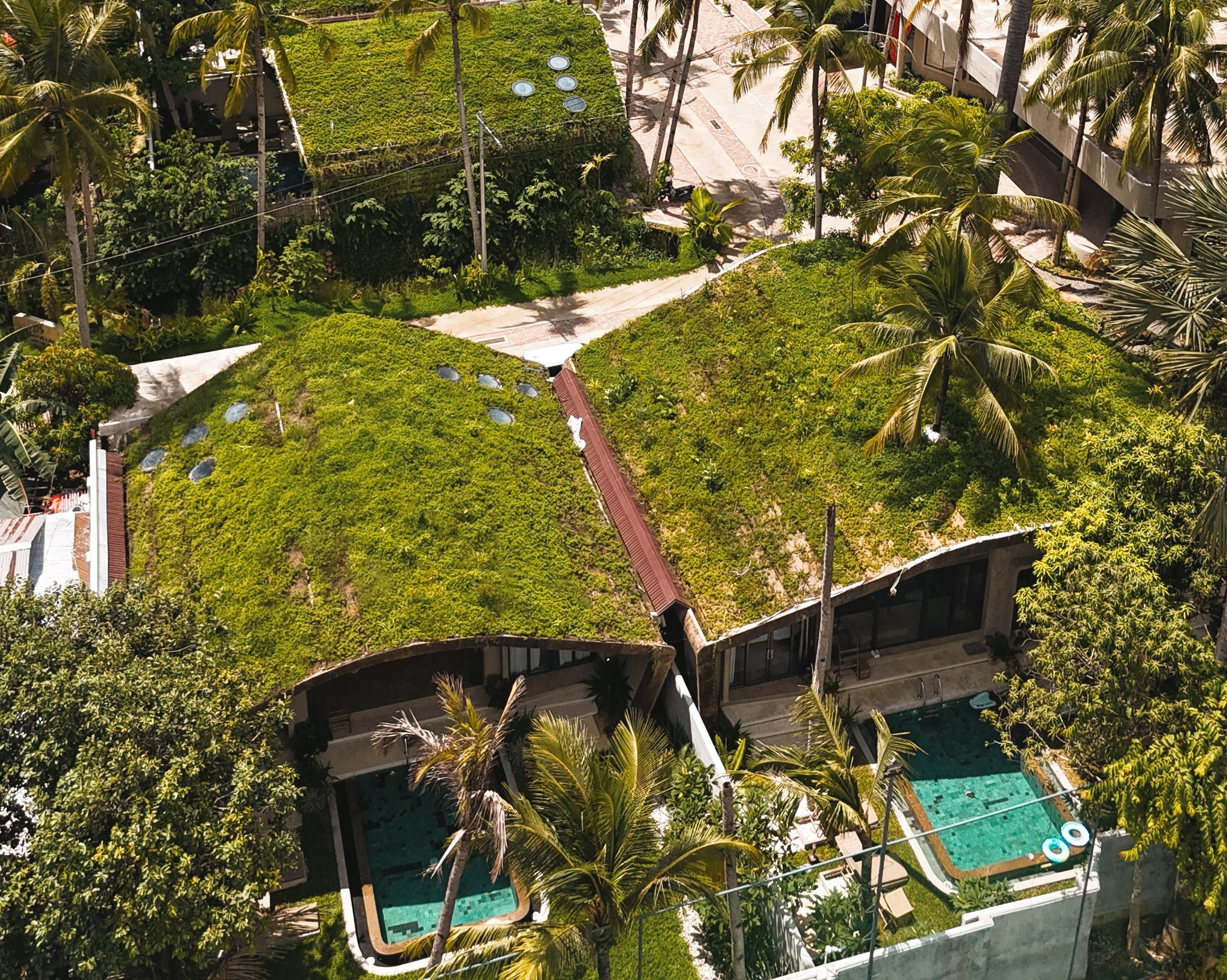 Mountain Green Villas With Green Roof photo
