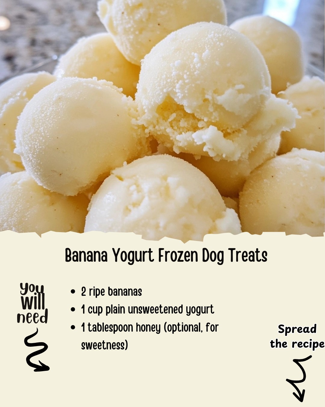 View of mydogrecipe.com - Banana Yogurt Frozen Dog Treats Ingredients - 2 ripe ...