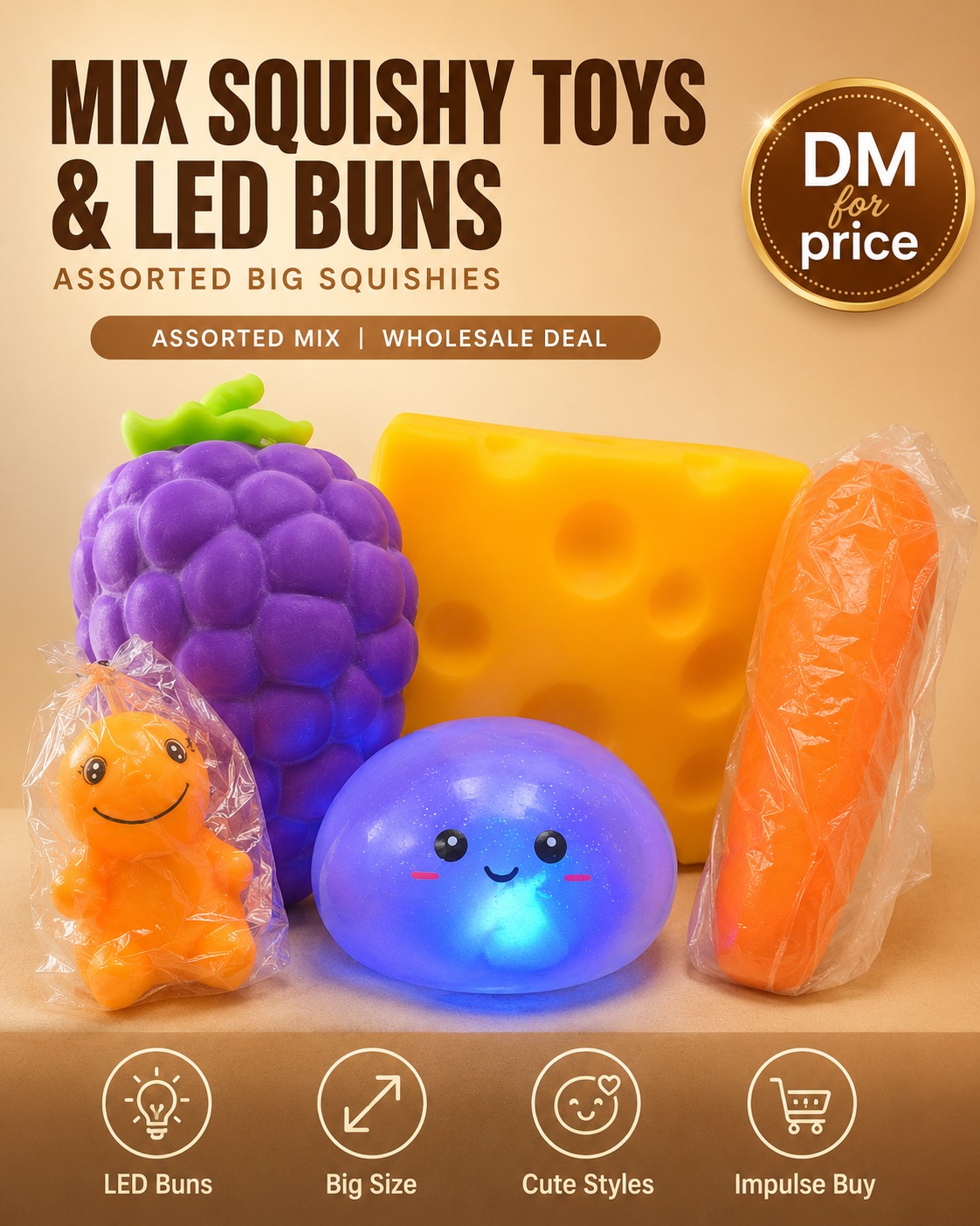 Anboor Squishy De Tarta De Fresa – Jumbo De Subida Lenta, Perfumado Y Súper Suave, Alivio De Estrés Y Ansiedad