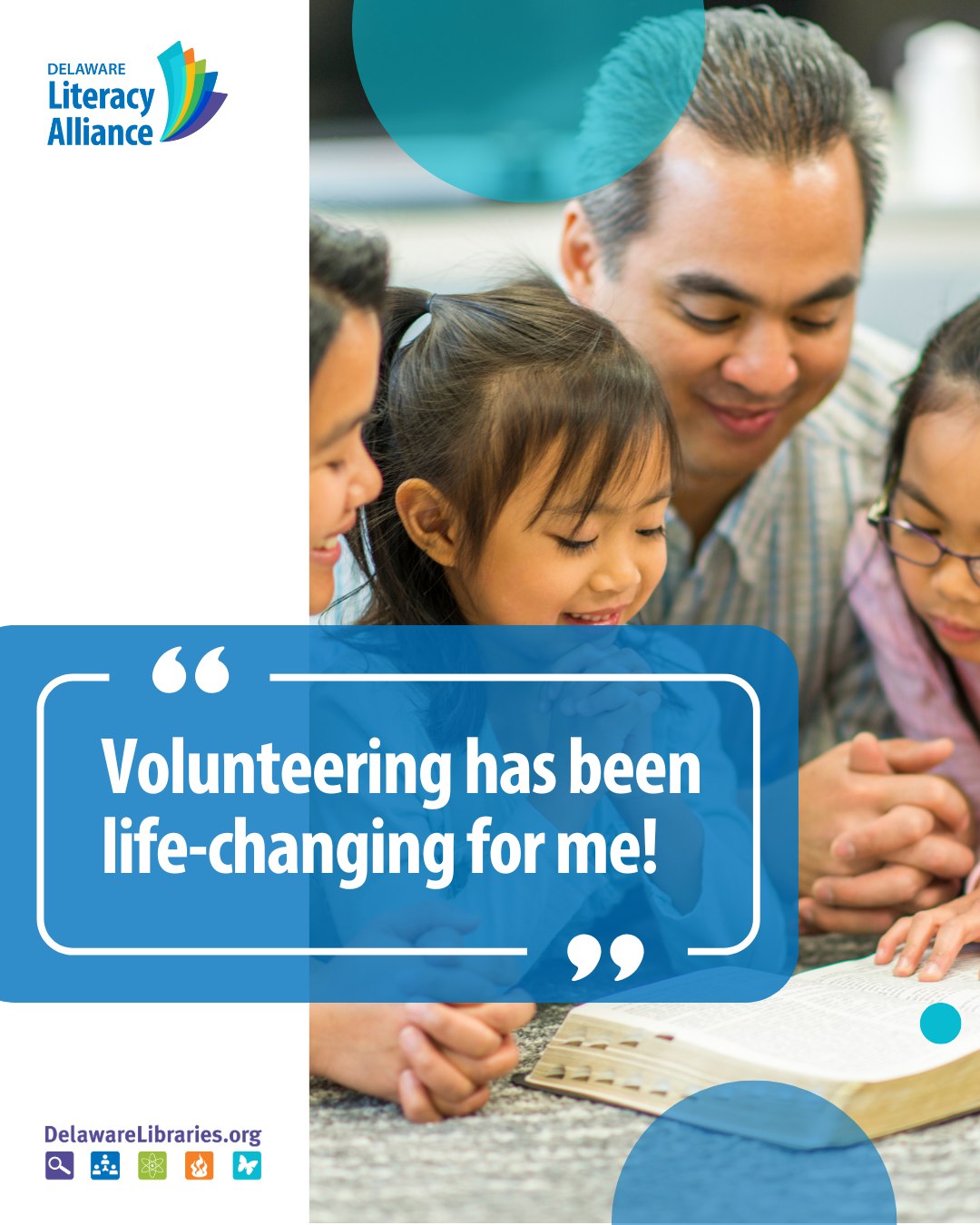 Delaware - Volunteers change lives! 💙 You can help someone learn to ...
