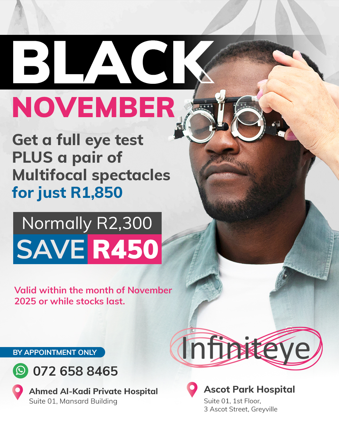 Infinite - 👓 Black November Multifocal Spectacle Deal – Save R450 ...