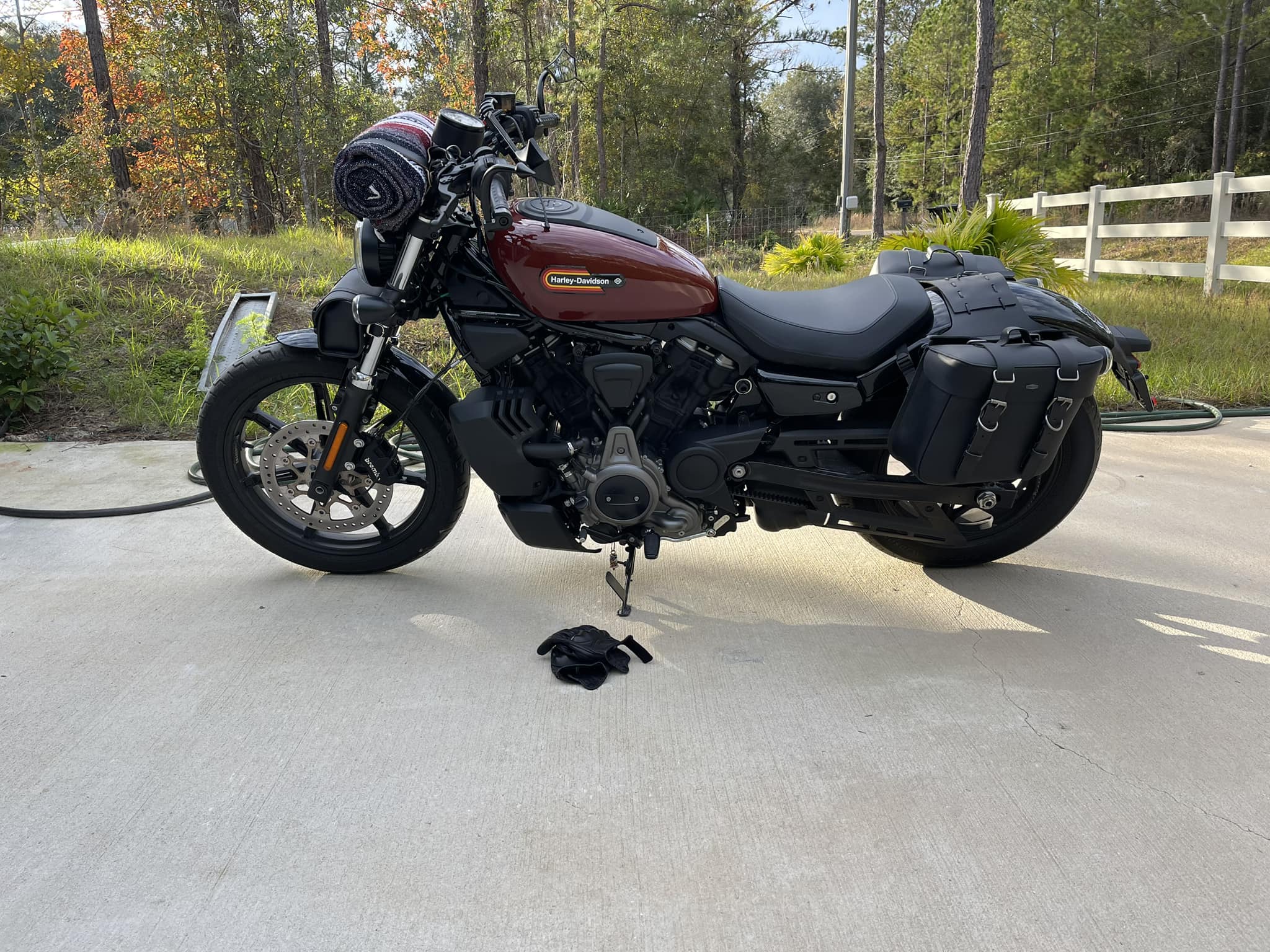 Sacoche De Selle Moto Pour Harley Sportster S / Nightster - Noire, Nylon Haute Qualité - Neuf, Garantie 1 An