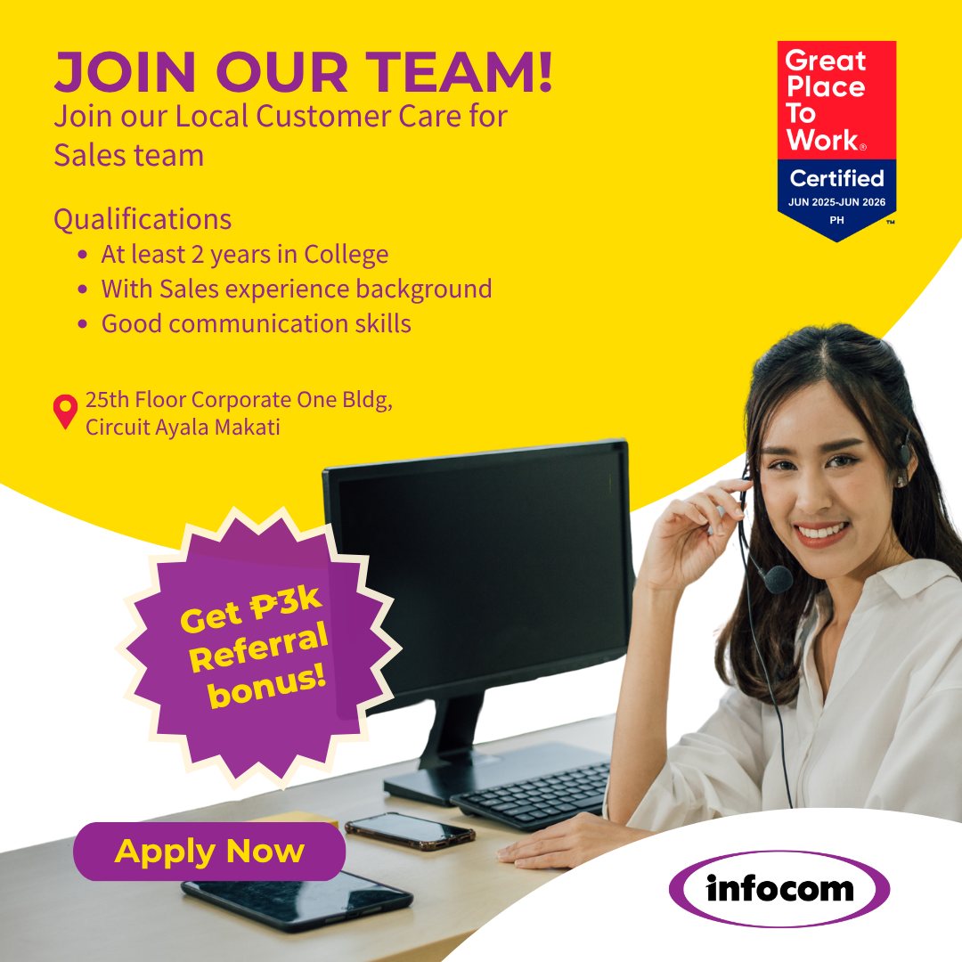 Join our winning team at Circuit... - Infocom Philippines | Facebook