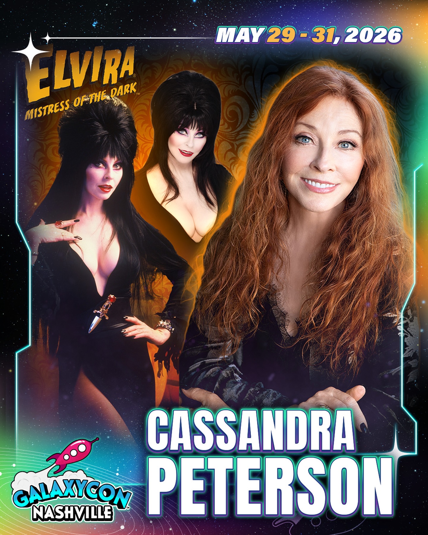Meet Elvira, Mistress of the Dark at GalaxyCon Nashville