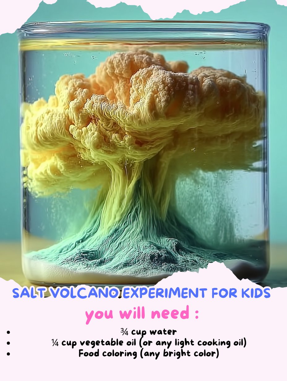 Salt Volcano Experiment for Kids... - Tasty Recipes Daily | Facebook