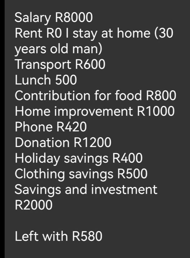Kgopotso - Hi Kgopotso. I work in a retail around Woodmead Salary R8000 ...