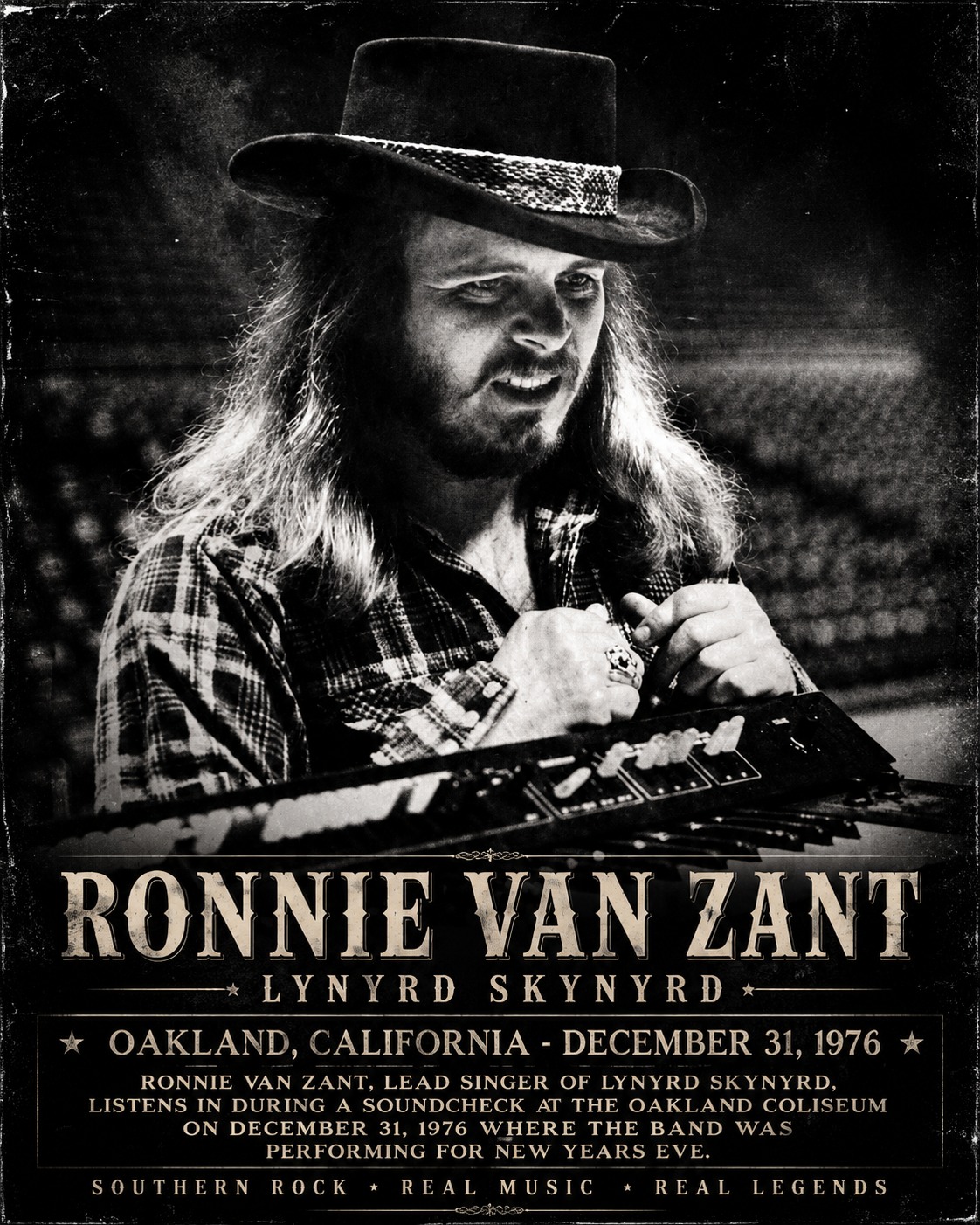 Ronnie Van Zant at Lynyrd Skynyrd soundcheck