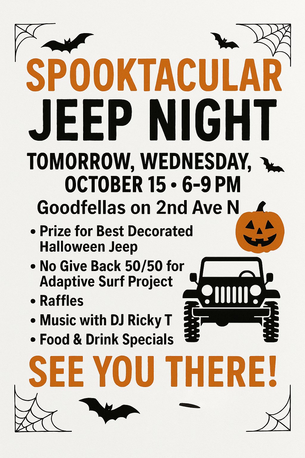 Goodfellas on 2nd... - Goodfellas on 2nd Avenue Jeep Night