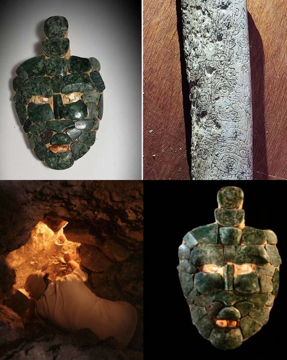 Legends - 🗿 Ancient Mayan Jade Mask A finely crafted jade mask, thought ...
