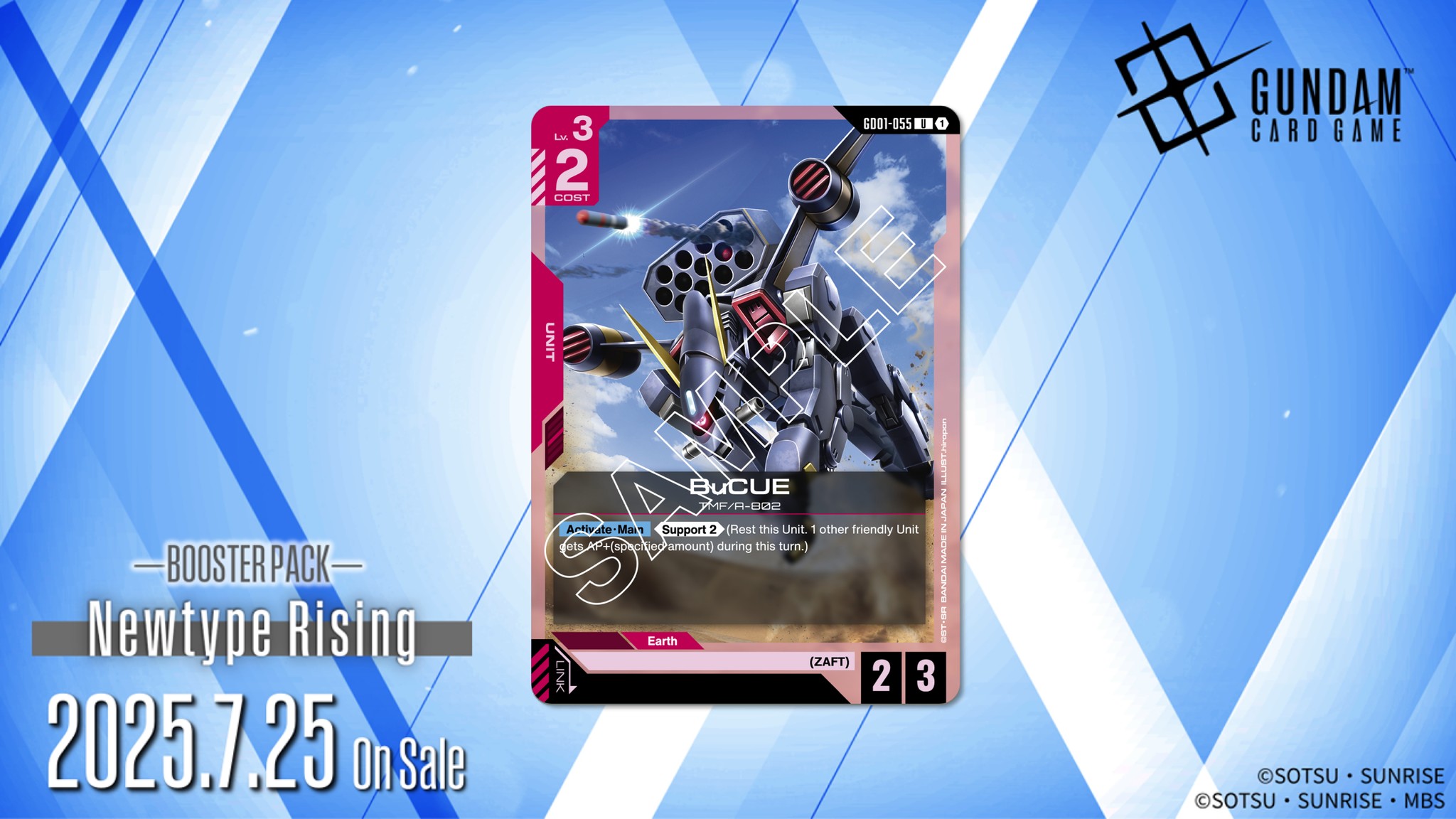 Gundam Card Game introduces Zee Zulu in Newtype Rising booster pack