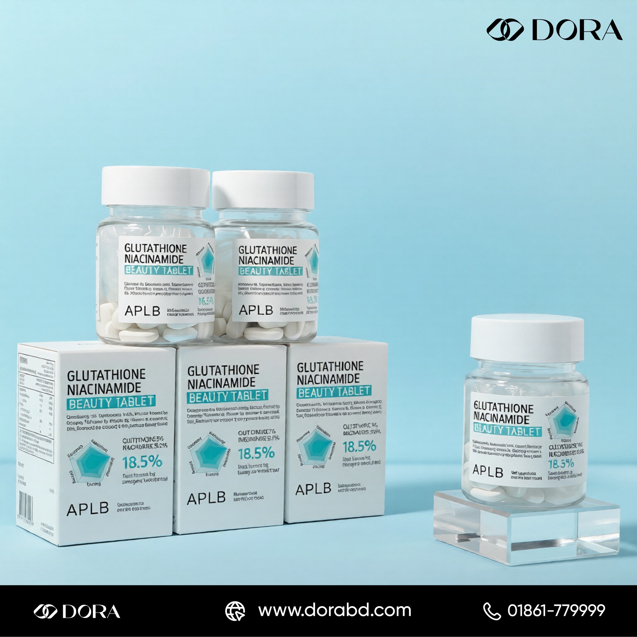💊✨ APLB Glutathione Niacinamide Beauty Tablet ✨💊 Glow starts from within 🌿 ✨ Supports brighter-looking, healthier skin 💎 With Glutathione & Niacinamide 🌸 Helps improve overall skin appearance 💖 Easy-to-take beauty supplement