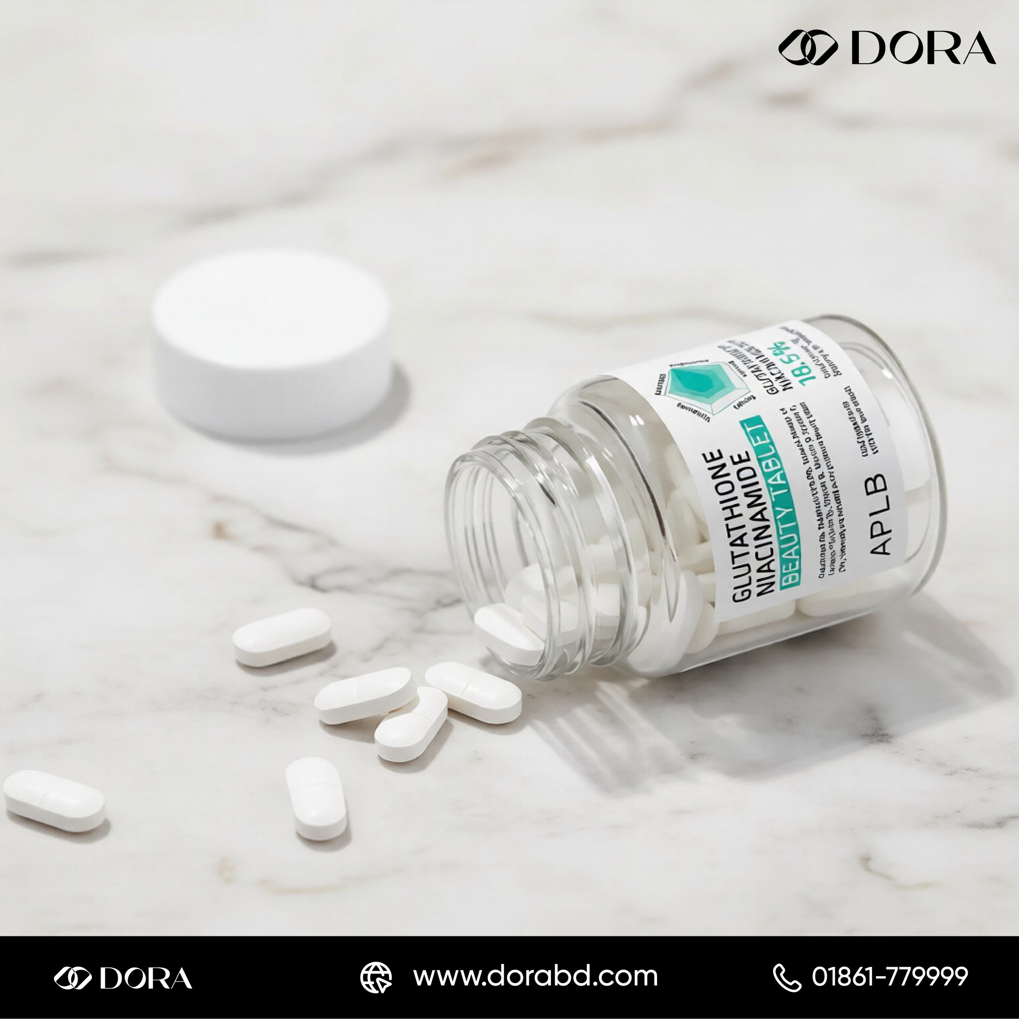 💊✨ APLB Glutathione Niacinamide Beauty Tablet ✨💊 Glow starts from within 🌿 ✨ Supports brighter-looking, healthier skin 💎 With Glutathione & Niacinamide 🌸 Helps improve overall skin appearance 💖 Easy-to-take beauty supplement
