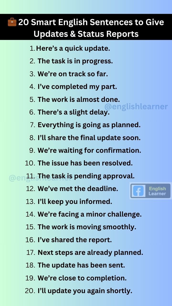 Daily English Speaking Practice | 💼 20 Smart English Sentences to Give ...