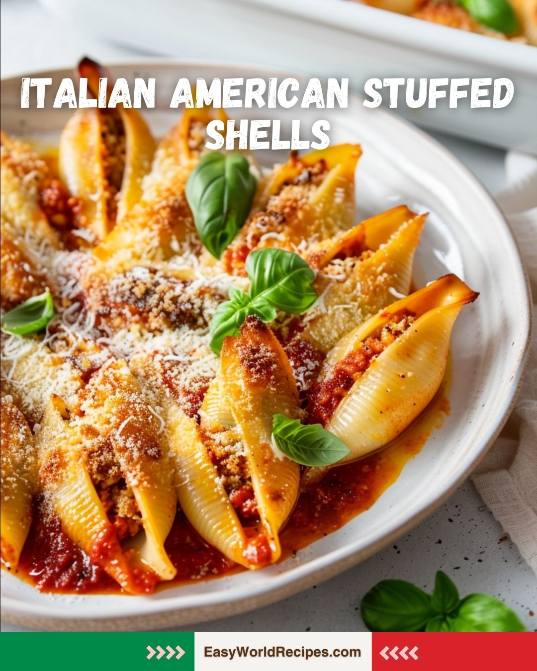 Italian - 🧀 ITALIAN-AMERICAN STUFFED SHELLS 🇮🇹 Iconic cheesy pasta ...