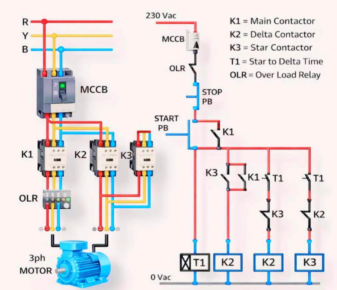Boparai- - Star Delta Starter Complete Wiring Details | Facebook
