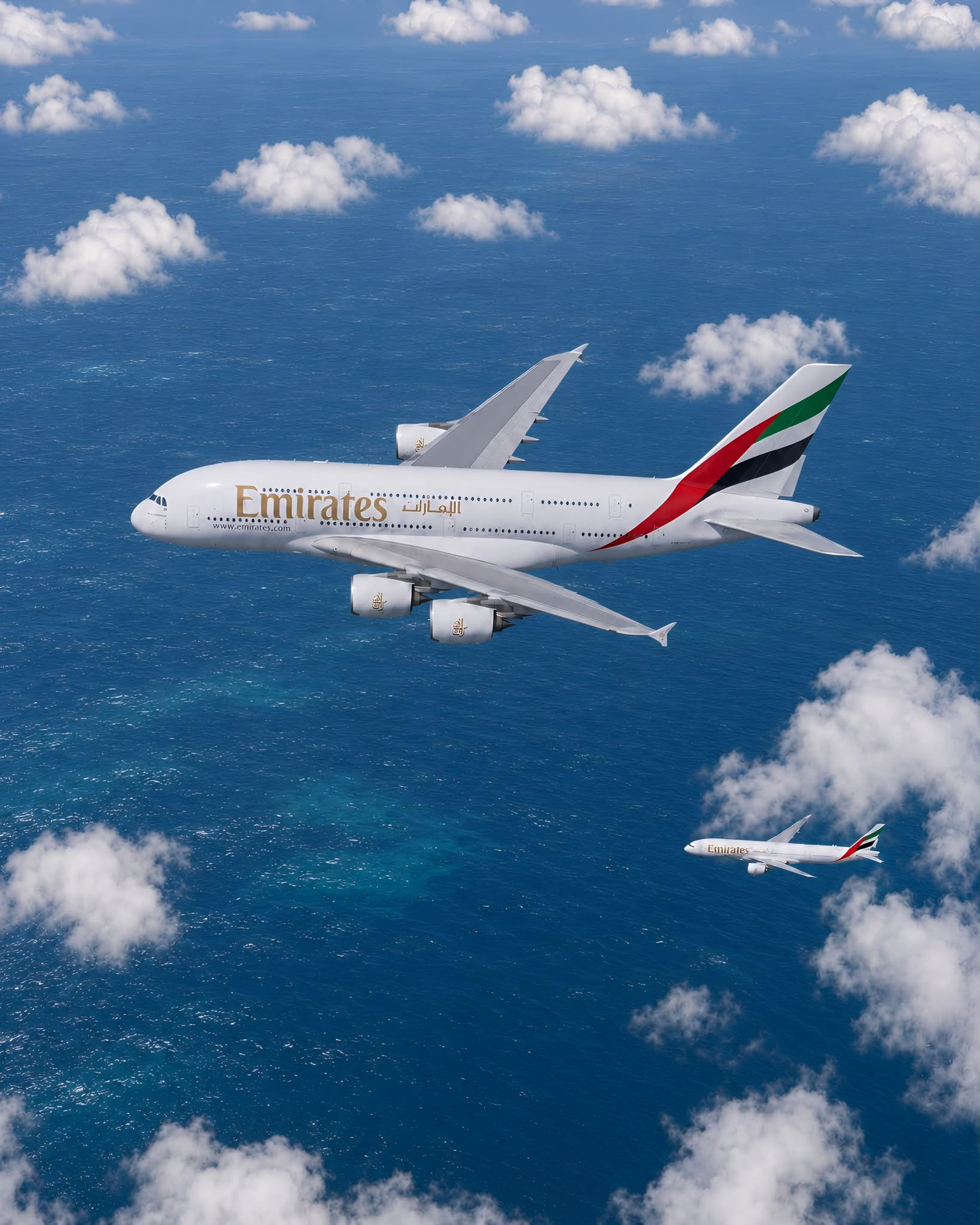 Emirates A380 and Boeing 777 #emirates #airbusa380 #aviationlovers