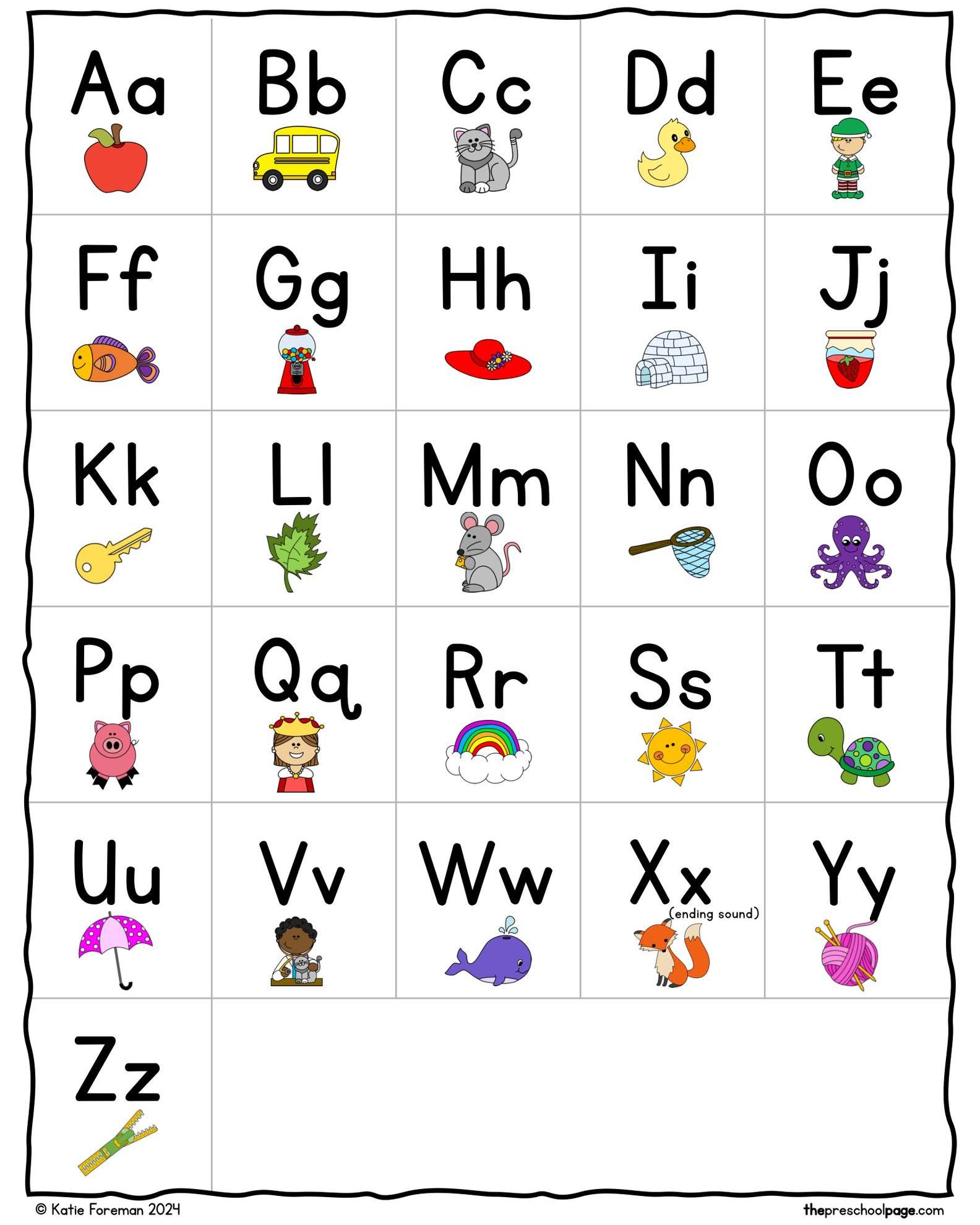 The Preschool - 📌 Alphabet charts = simple + effective! A bright ...