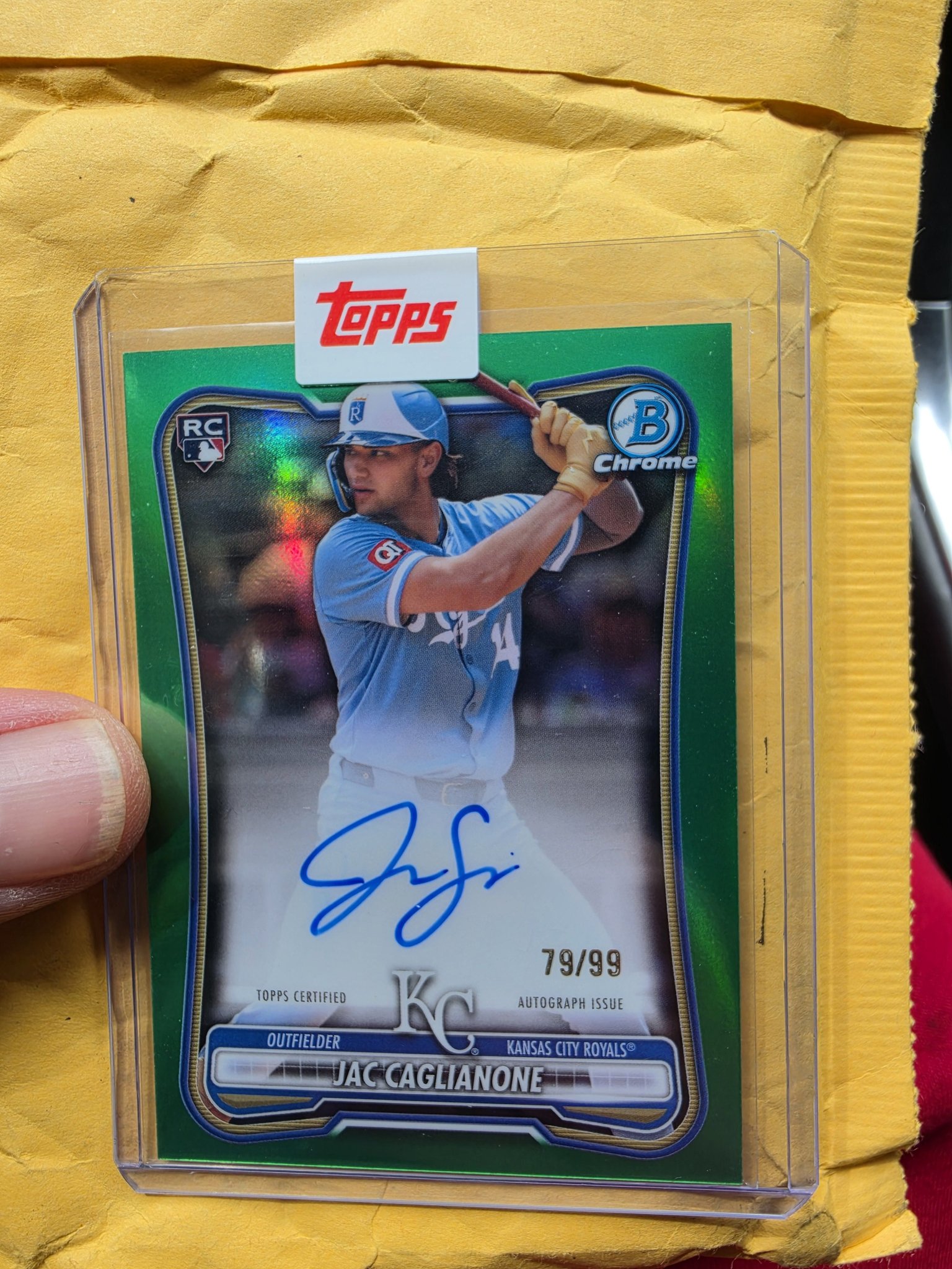 Got my redemption in today on my Jac Caglianone Green Refractor/99