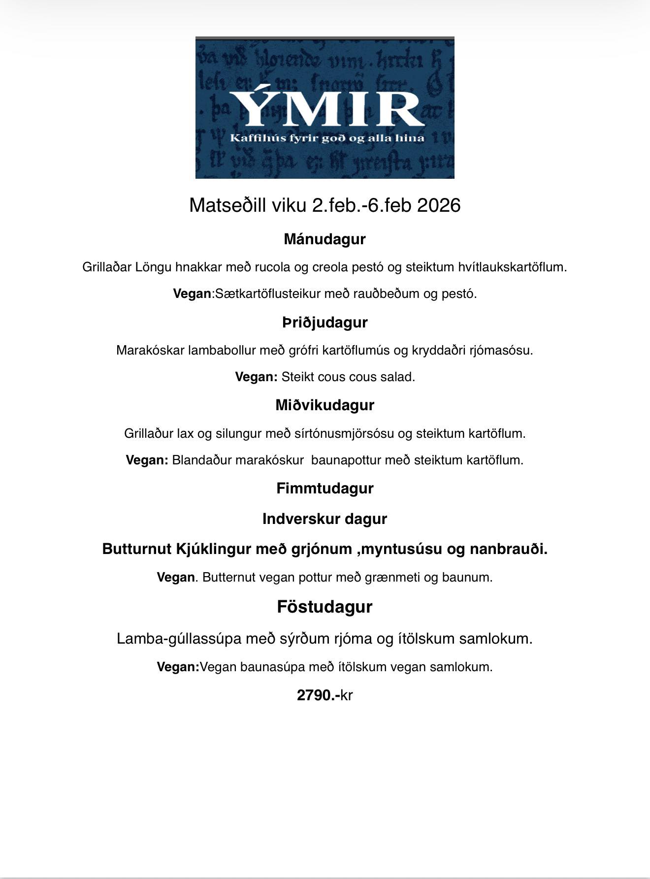 Ýmir kaffihús í Eddu | Reykjavík