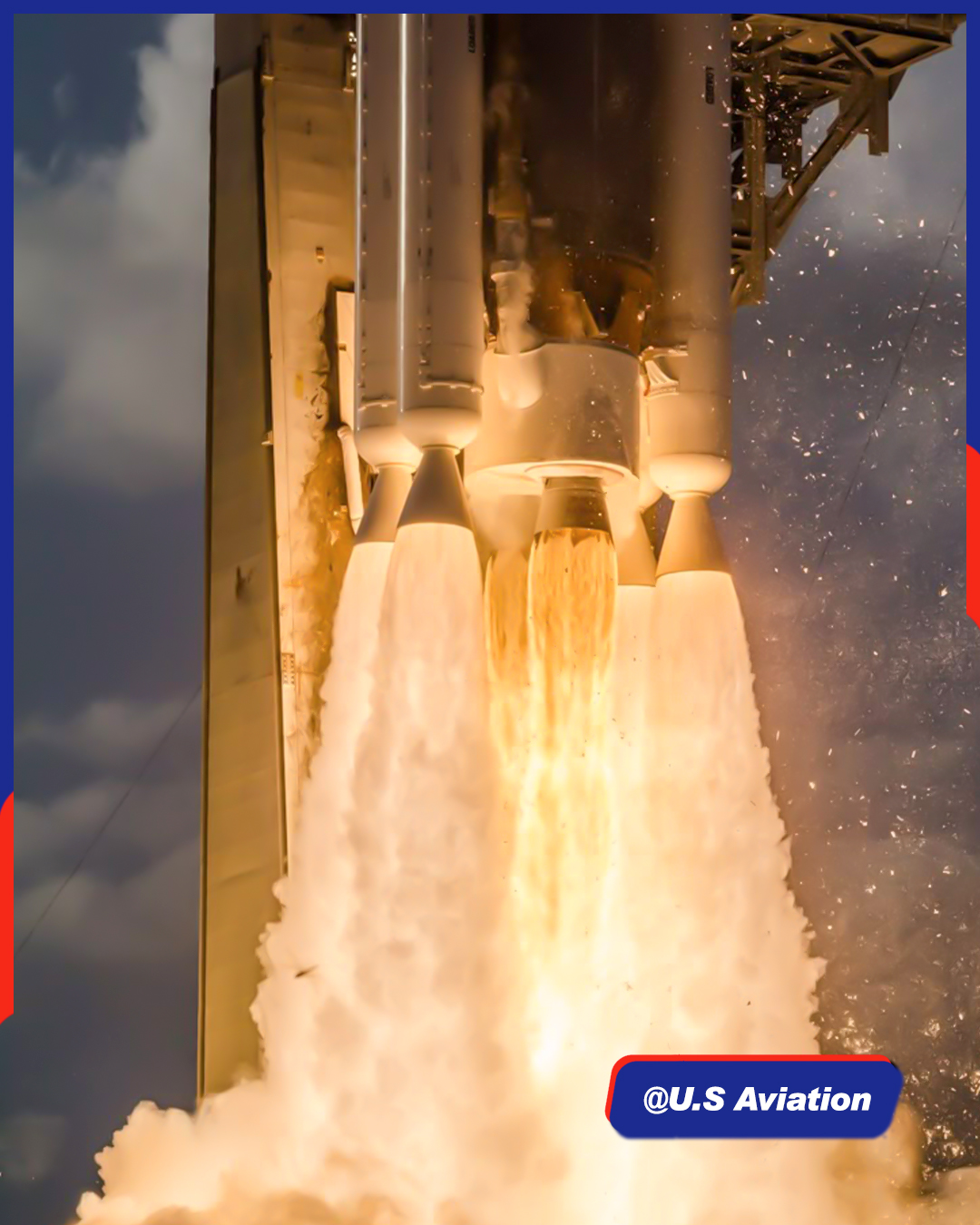 U.S - Atlas V Takes Flight 🌌🔥 Caught in this breathtaking moment is the ...
