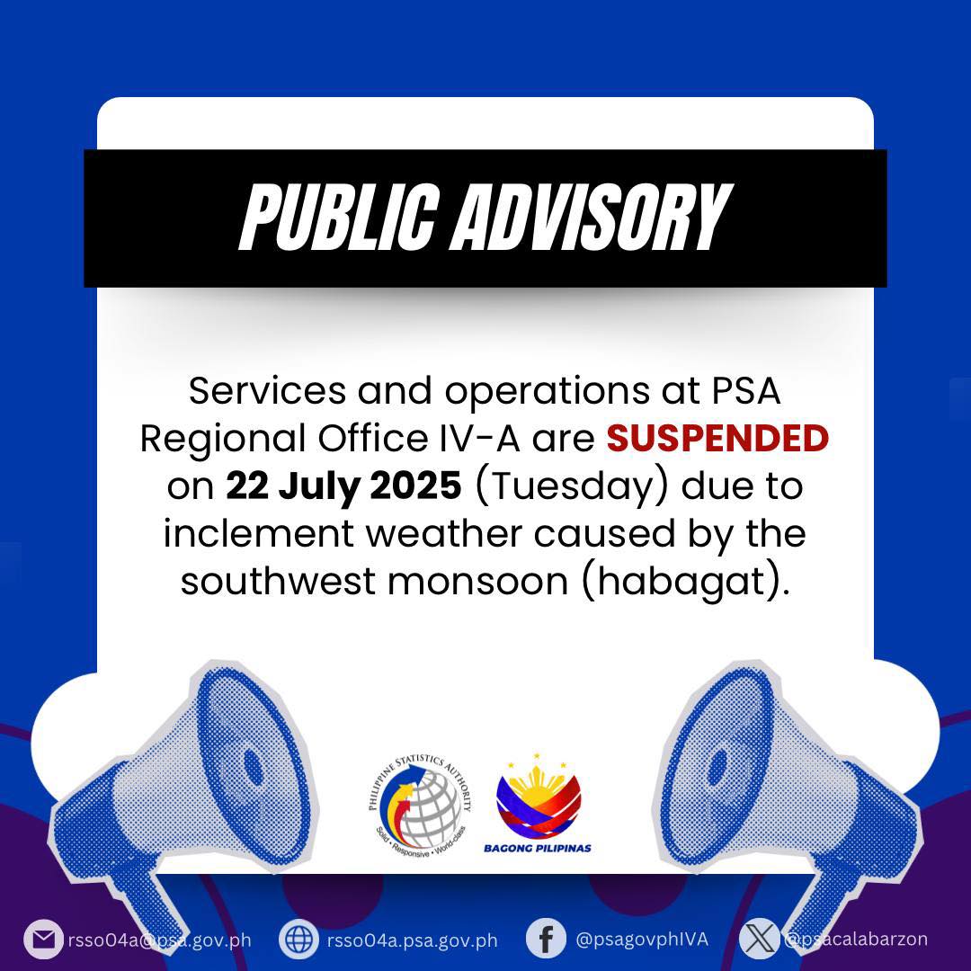 Philippine - PUBLIC ADVISORY Please be informed that all services and ...