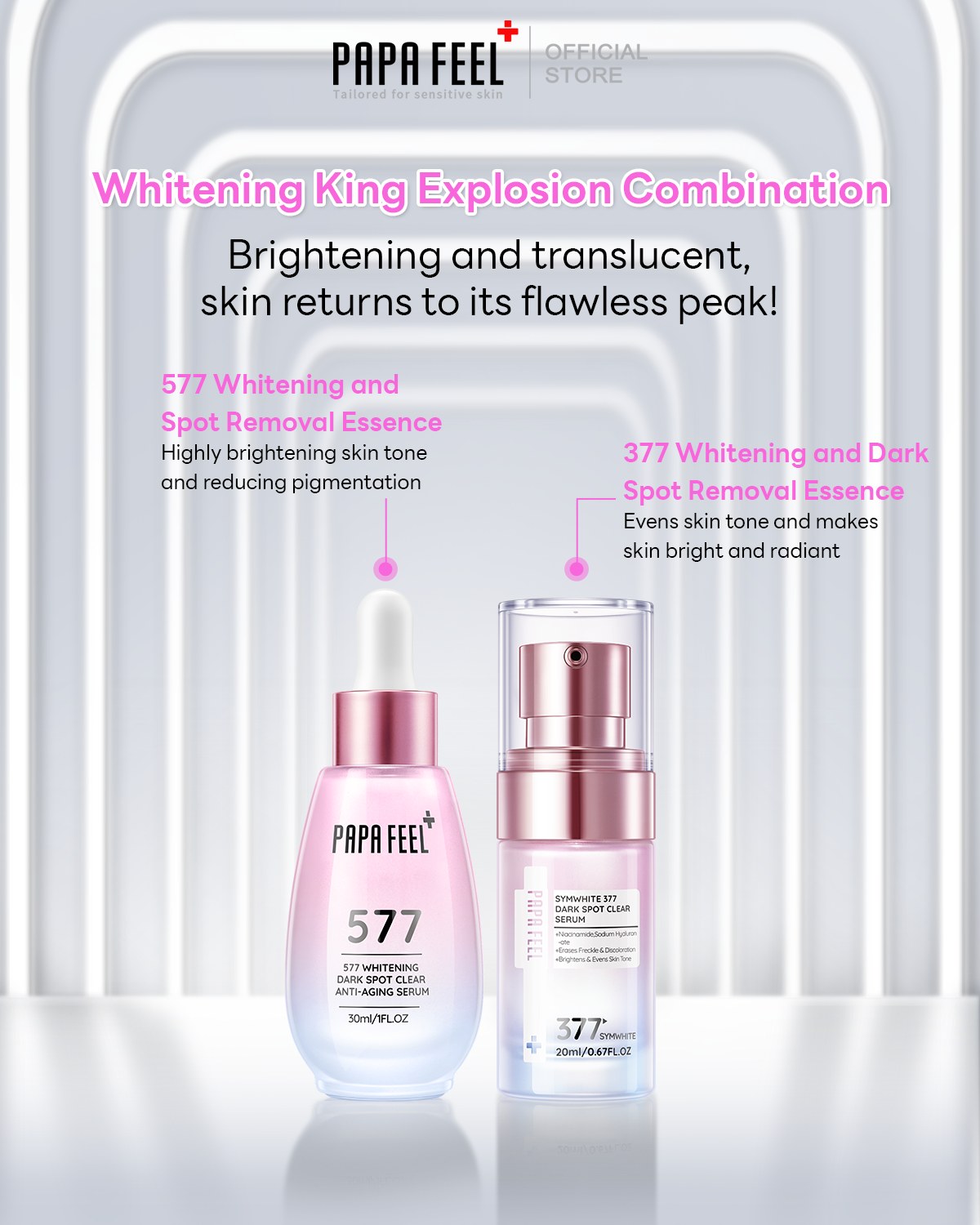 g9skin light serum arbutin & glutathione ✨ Meet the PAPA FEEL 577 Brightening Series. Powered by our exclusive 577 + 4X Brightening Complex to help brighten skin, fade dark spots, and reveal a smoother, more radiant complexion. 💛 Size:50 g Buy Retatrutide 30mg – Heavy metal free