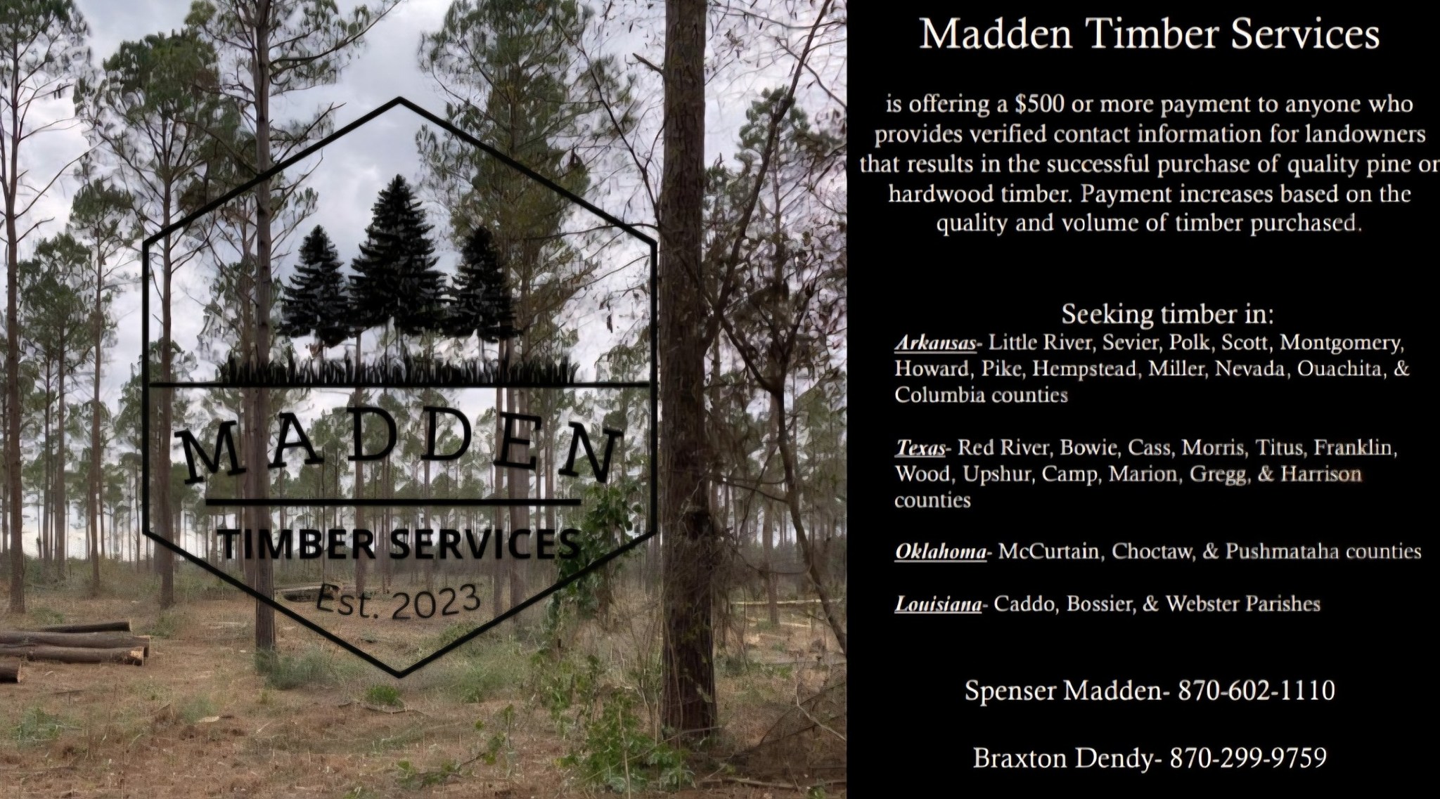 Madden Timber Services | New Boston TX