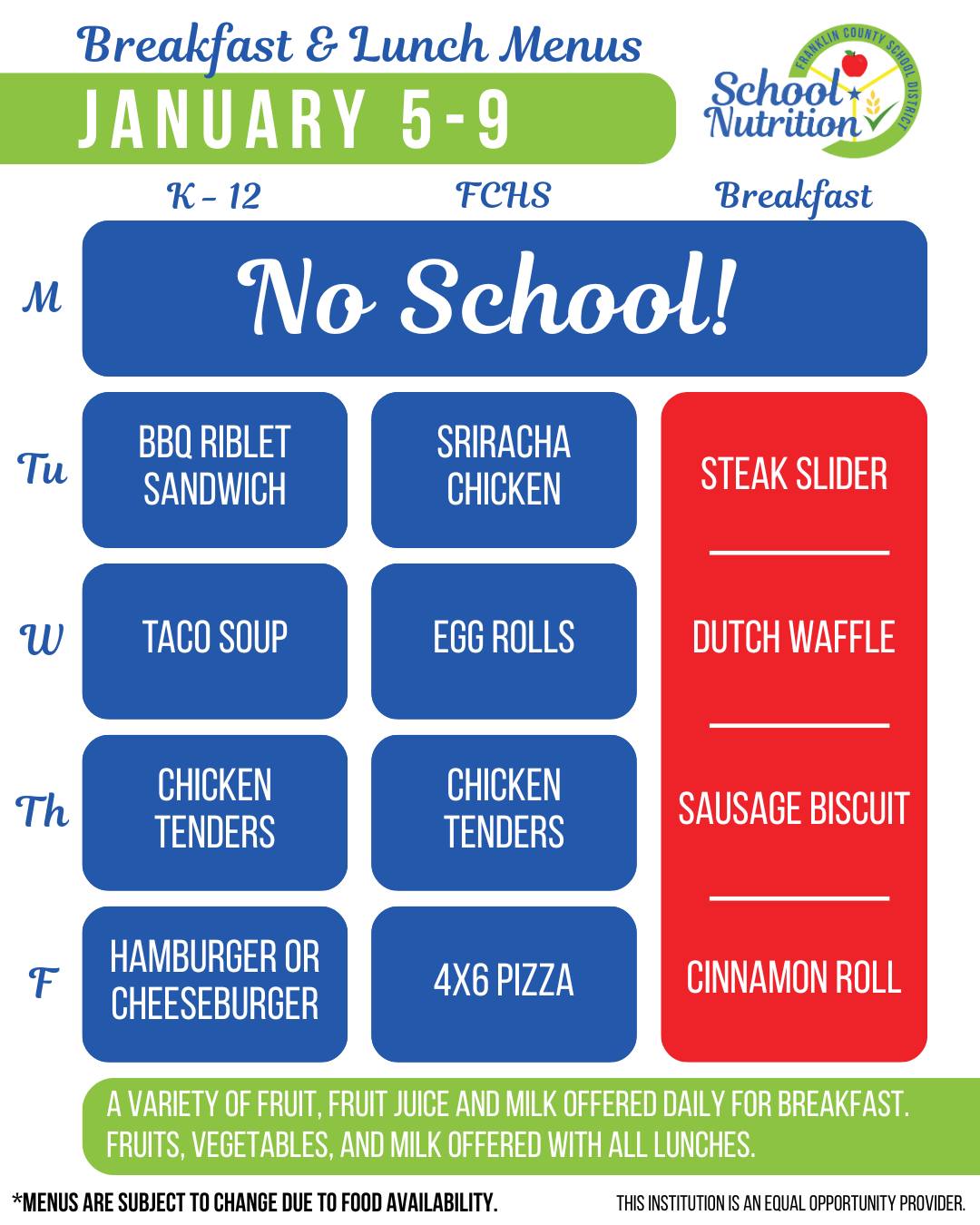 Franklin County School Nutrition TN
