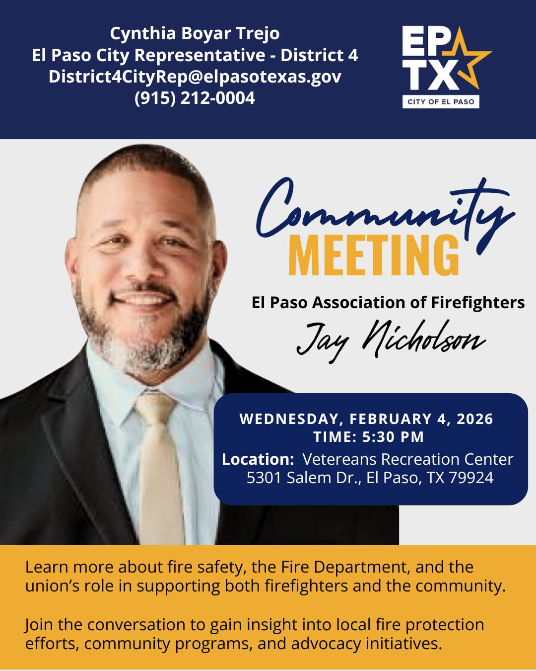 📣... - Representative Cynthia Boyar Trejo - District 4 | Facebook