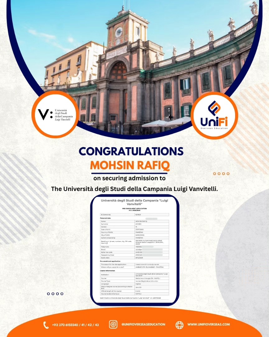 UniFi - 🎉 Big Congratulations to Mohsin Rafiq! 🎓 We’re proud to ...